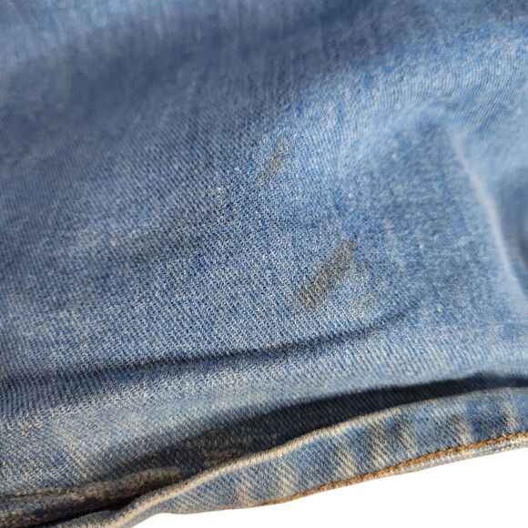 Vintage L'AVION Jeans Womens 31 Long Medium Blue Cargo Flare Hong Kong 28"‎ - Picture 11 of 15